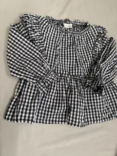 branshes チェック柄 ブラウス生地 チュニック100