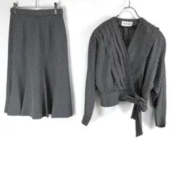 mode et camus ドット柄　セットアップ　スカート　ジャケット