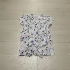 夏服　トンボ柄　甚平風ロンパース　ベビー服
