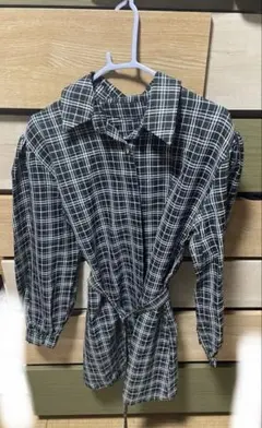 GRL チェック柄シャツワンピース（長袖）