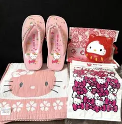 ハローキティまとめ売り ビーチサンダル、バスタオル、ランチボックス他kittyのサムネイル