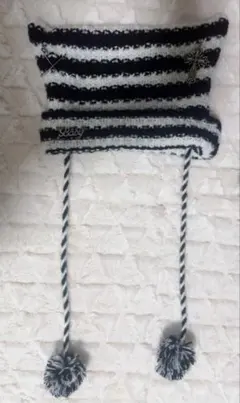 ボーダー 猫耳 ニット帽
