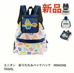 【新品・未使用】USJミニオン折り畳みバックパック リュックサック ナップサック