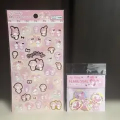 サンリオキャラクターズ　　マイメロディ　箔押しシール、フレークシール　2点セット