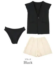 【新品】 シードレス ジレデザイン 水着 3点セット