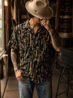 美品 Dry Bones 髑髏相撲 レーヨン アロハシャツ M 名作40】ドライボーンズ 髑髏相撲 レーヨン ハワイアンシャツ L スカル