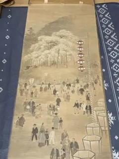 真作/朝見香城/樹間啄木鳥図/キツツキ/花鳥図/掛軸/名家伝来/AD-877 真作/朝見香城/樹間啄木鳥図/キツツキ/花鳥図/掛軸/名家伝来/AD-877