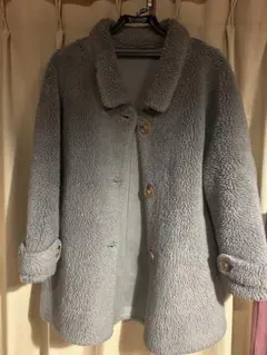 ムートン風グリーンコート