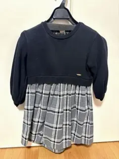 petit main ワンピース 120cm 黒/グレー