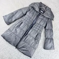 【美品】 BARNEYS NEW YORK グレー ロングダウンコート36