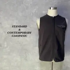 チャオパニック フリースベスト ジップアップ チャコールグレー M 3666