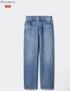 ストレートジーンズ　丈長め　65ブルー　ウエスト25　ユニクロ　JWアンダーソン