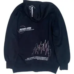 CARTLE ARCHE ジップパーカー L 黒 バックプリント オーバーサイズ