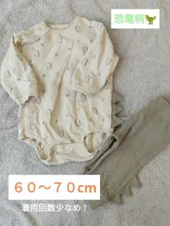 恐竜柄ロンパースとレギンスセット 60-70cm