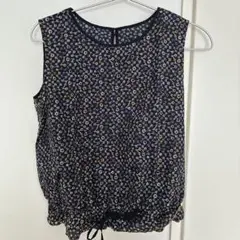 SLOBE IÉNA ネイビー花柄ノースリーブ