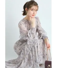 ★美品★Apuweiser-richeニュアンスフラワープリントワンピース