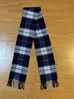 【匿名配送】　【未使用品】チェック柄マフラー ネイビー
