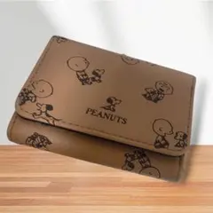 PEANUTS 三つ折り財布 スヌーピー ブラウンのサムネイル
