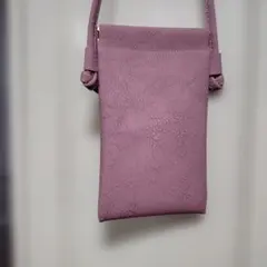 スマホショルダーバッグ くすみピンク