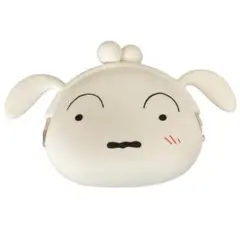 【匿名発送】クレヨンしんちゃん シロ がま口ポーチ シリコン財布　白　財布