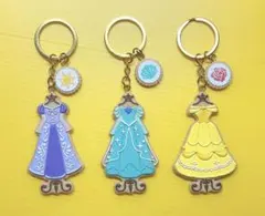 【新品・未使用】ディズニープリンセス/キーチェーン 3点セット(バラ売り不可)