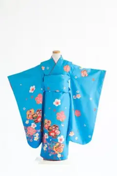 色違い販売中！双子ちゃんに最適♡七五三 着物 7歳 女の子 水色 華やか 花柄 色違い販売中！双子ちゃんに最適♡七五三 着物 7歳 女の子 水色 華やか