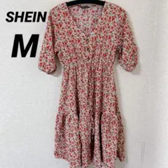 希少★ SHEIN 【M】フラワープリント Aラインワンピース カジュアル