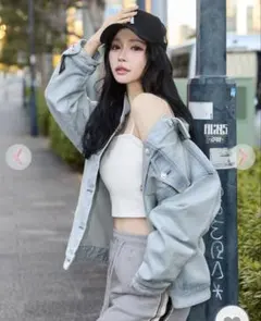 Radyラインストーンデニムシャツ・シェリミー・SOLNI・リゼクシー