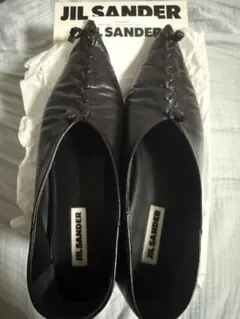 ジルサンダー バレリーナ 39 美品 ジルサンダー バレリーナ レザー フラットパンプス 37.5