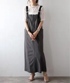 ボンジュールサガン 撥水ストレッチジャンスカ フロントジップ ロングシーズン