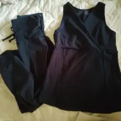 Real Stone ネイビー ヨガウェア セット　М