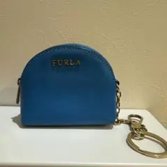 FURLA ラウンドファスナー 小物入れ 青