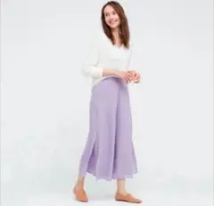UNIQLO シフォンスリット　スカートパンツ　S