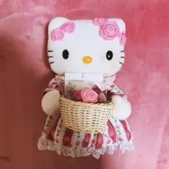 キティちゃん　ハローキティ かぎ針編み　小物入れ　インテリア　激レア　レトロ キティちゃん ハローキティ かぎ針編み 小物入れ インテリア 激レア