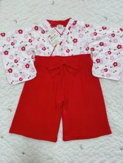 はかまロンパース女の子70-80cm（6-12ヶ月）