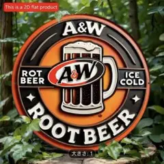 A&W ルートビア Root Beer 木製看板 アメリカン雑貨 エンダー