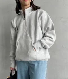 champion reverse weave ハーフジップ　スウェット　L