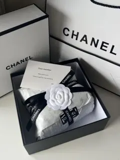 【CHANEL】シャネル　ココマーク ロゴ カシミヤ×シルク ストール