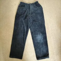 〇ダークブルー コーデュロイ カジュアルパンツ