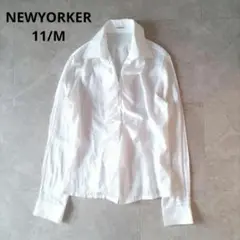 NEW WORKER ホワイトフリル長袖 ブラウス