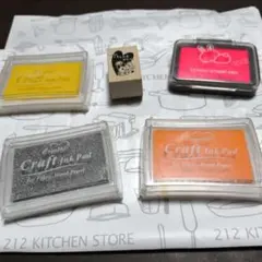 KEIHOU スタンプパッド 4色セットとスタンプ