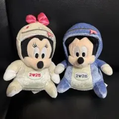 ミッキー　ミニー　ぬいぐるみバッジ　2025 正月　巳　【即購入OK】