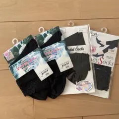 黒　レース付ソックス　4足セット