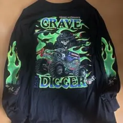 レア90s GRAVE DIGGER モンスタートラック レーシングロンtシャツ