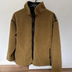 フリースジャケット 黒 茶色