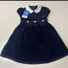 familiar ネイビー ワンピース 襟付き90 センチ新品タグ付き未使用