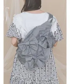 merry jenny ribbonワンショルダーバッグ グレーのサムネイル
