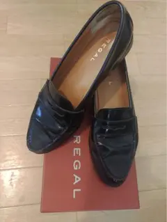 【REGAL】コインローファー パンプス　フラット　本革　F11N 24cm