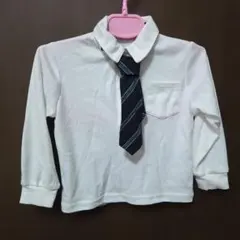100　一度着冠婚葬祭ネクタイ付きホワイトシャツ
