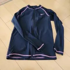 Nike ネイビー ジップアップ ラッシュガード M
